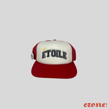 Load image into Gallery viewer, Red/White Collegiate &quot;Etoile&quot; Trucker
